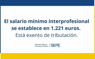 El BOE publica el SMI para 2026 que se establece en 1.221 euros sin tributación