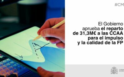 El Gobierno aprueba el reparto de 31,3 millones de euros a las CCAA para el impulso y la calidad de la FP